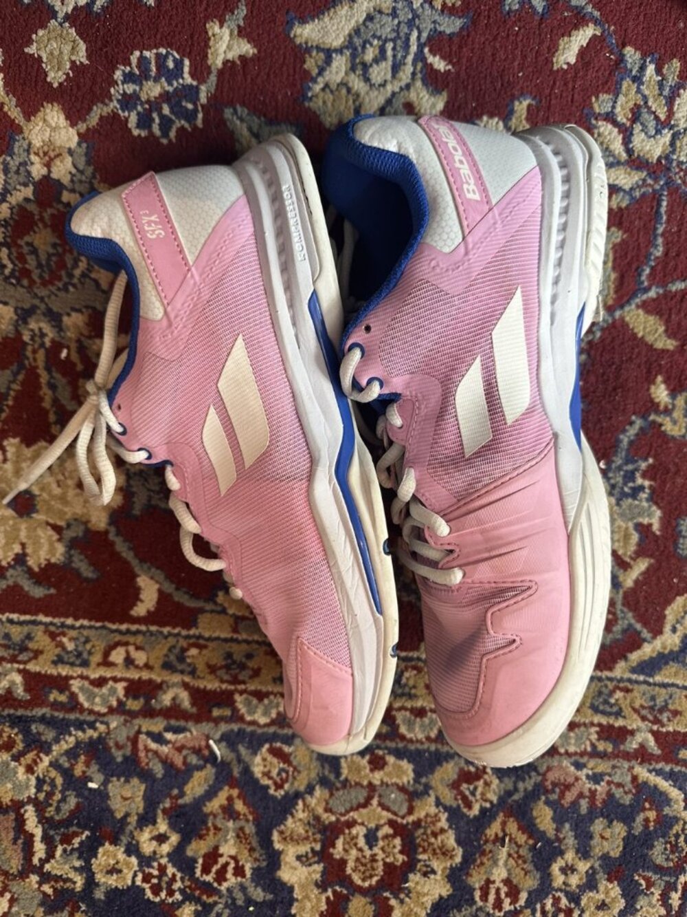 Babolat SFX3 All Court Tennis Shoes Pink Blue Sz 9
